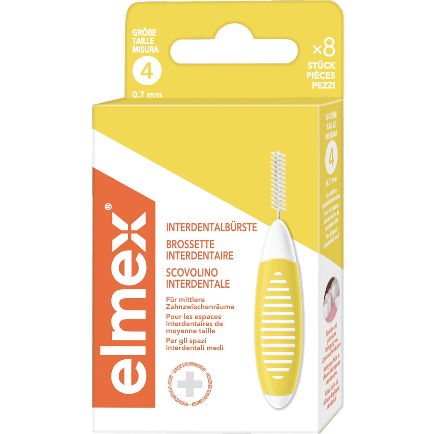 Interdentalbürsten 8 Stk. ELMEX 0,7 mm ISO 4