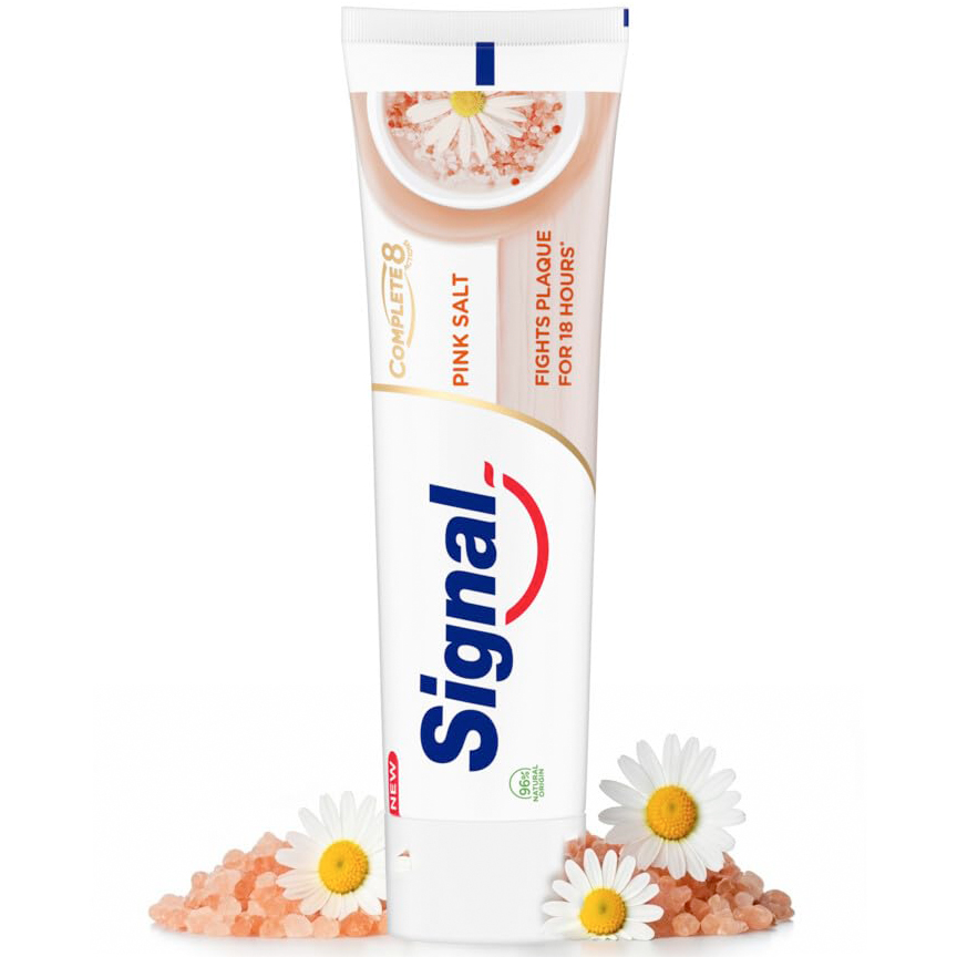 Naturlig Tandpasta SIGNAL Integral 8 Nature Elements Pink Salt & Camomille 75 ml