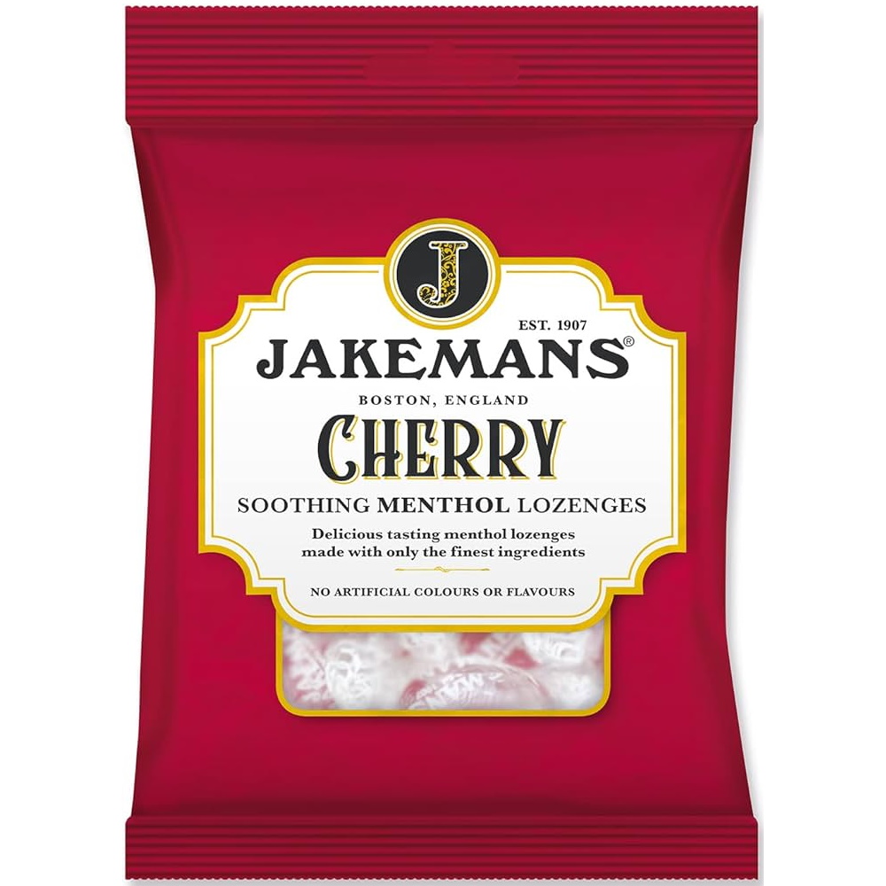 Jakemans Halspastillen Cherry Menthol 160 gr.