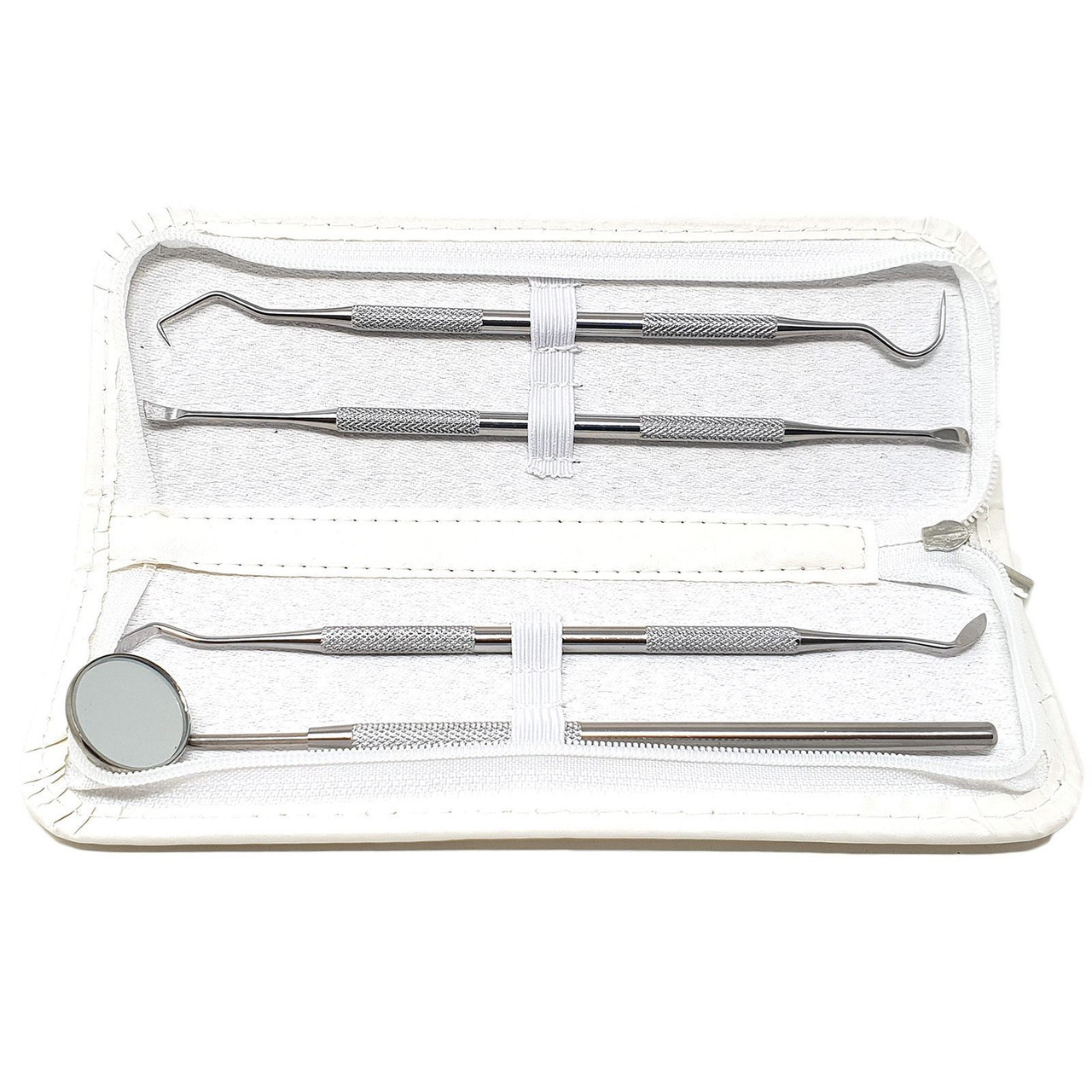 Zahnpflegeset Tasche 4-teilig Edelstahl Glamza