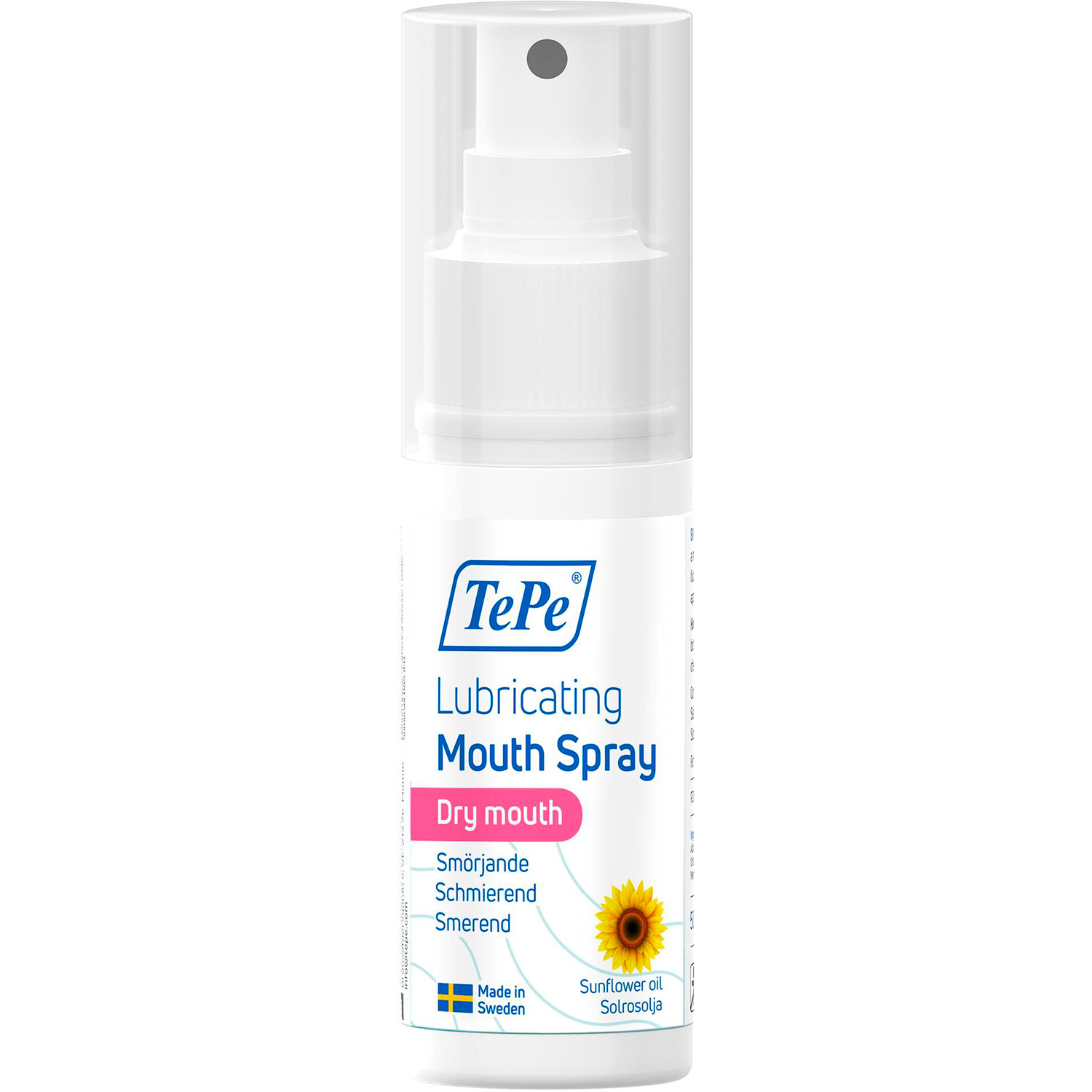 Mundspray gegen trockenen Mund, geschmacksneutral, TePe Sunflower 50 ml.