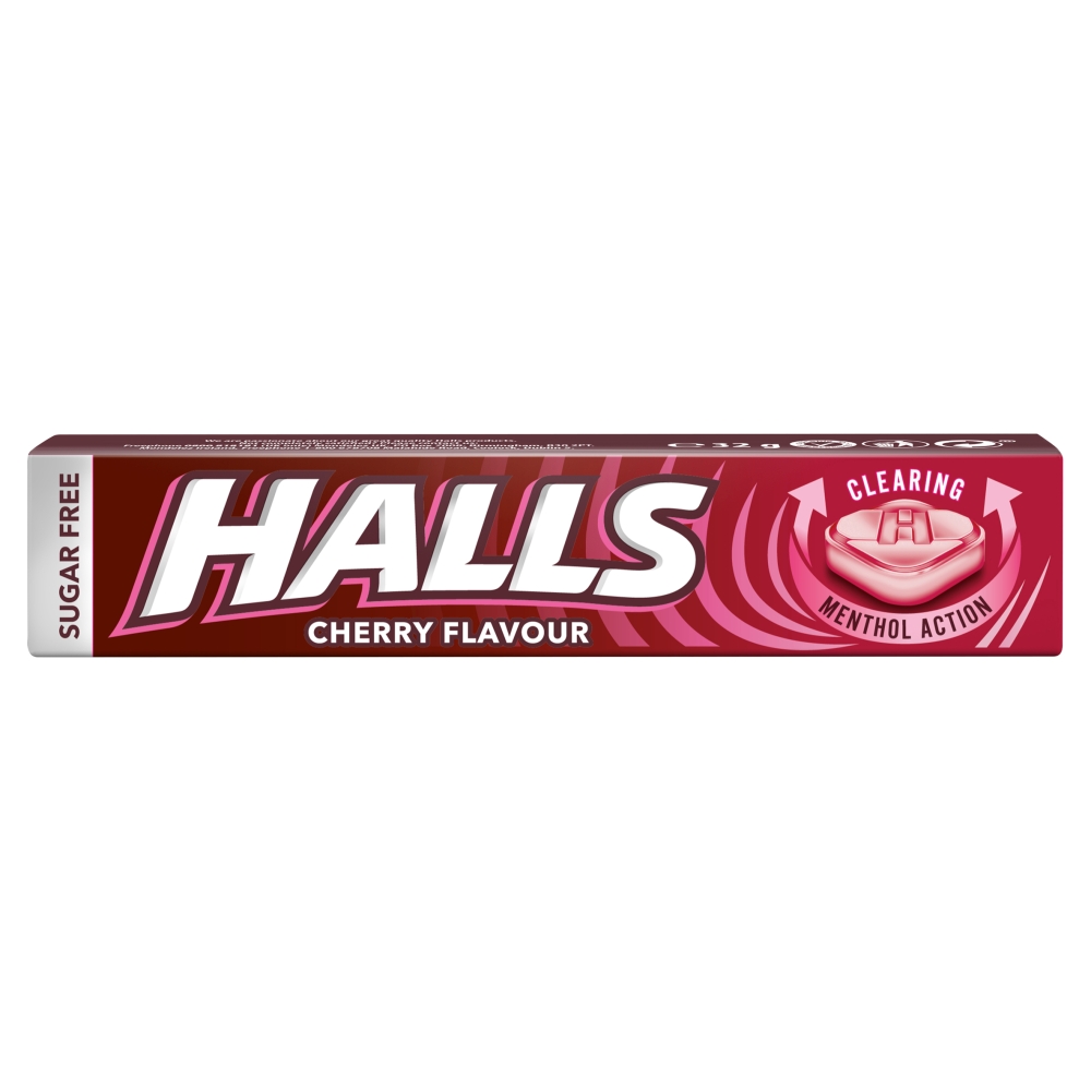 Halls Menthol Action Halspastillen Cherry Zuckerfrei 32g