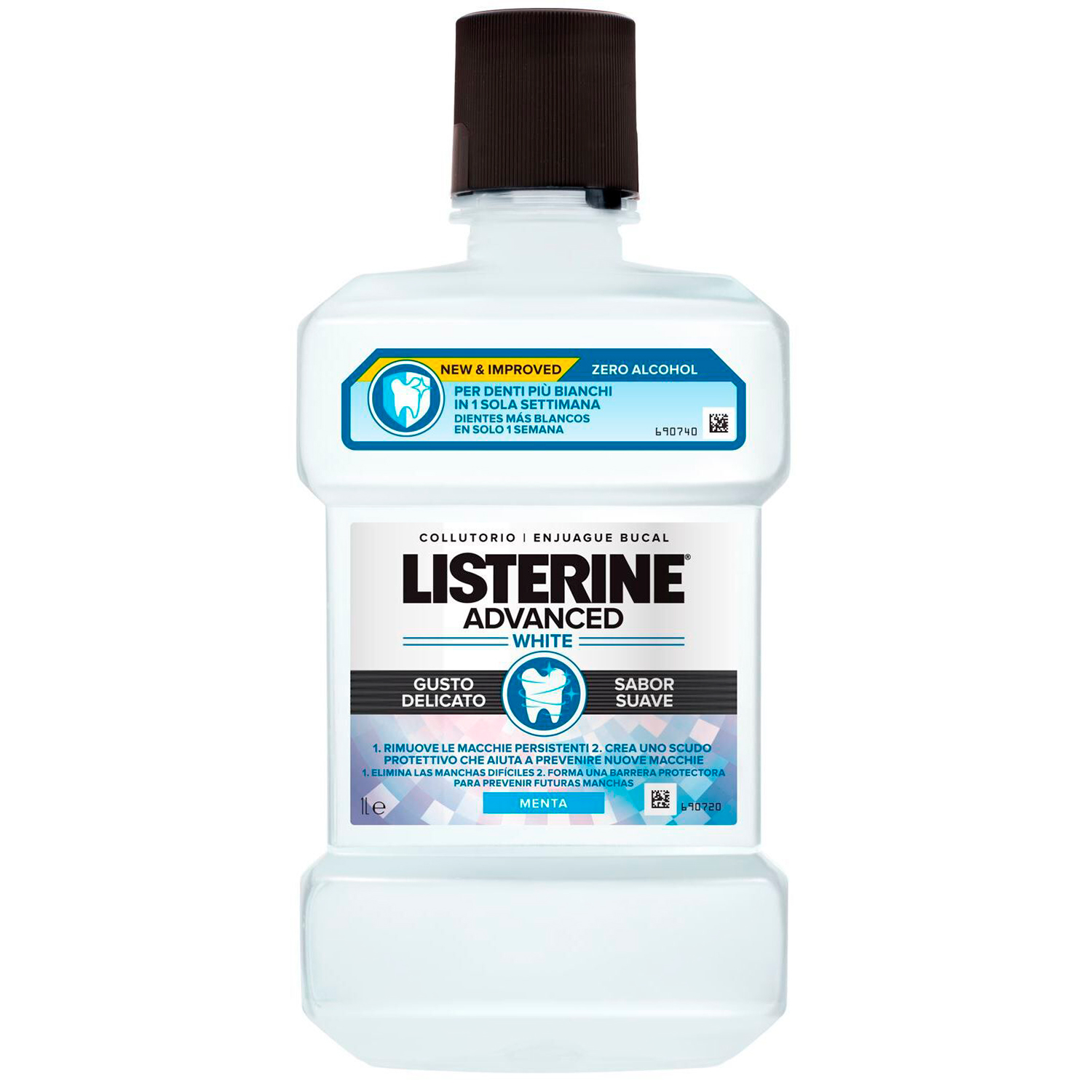 LISTERINE Mundwasser 1 ltr. Advanced White Mild 500 ml.