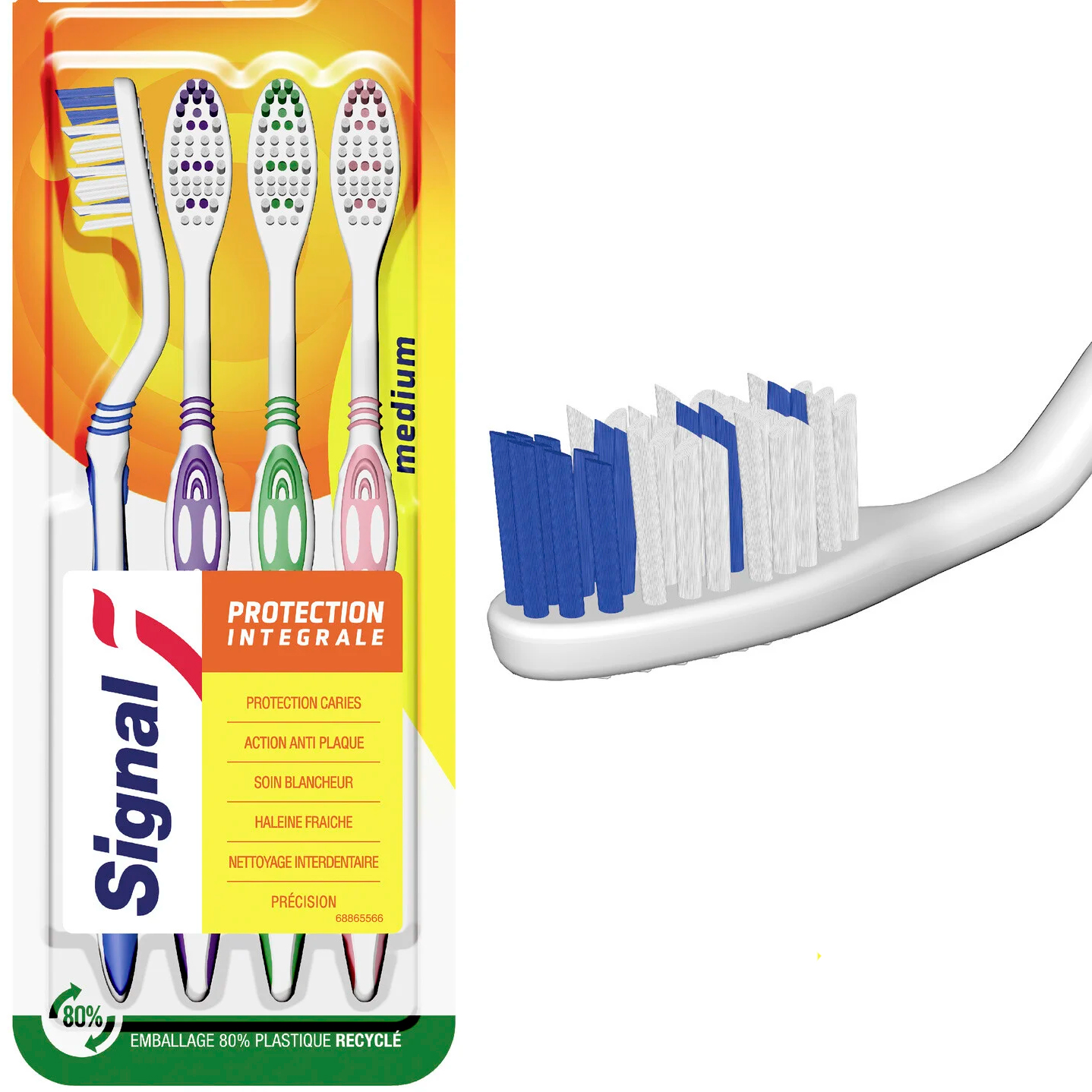 SIGNAL Zahnbürsten 4 Stück Protection Integrale Medium