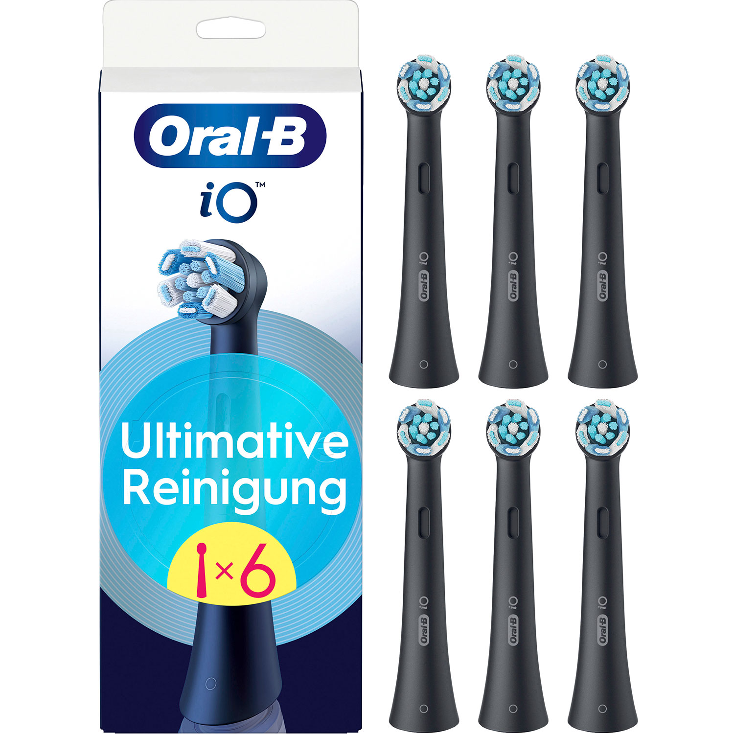 Oral-B iO Ultimate Clean Børstehoveder 6 stk. Black - Oral-B iO Tandbørstehoveder - Tandbørster