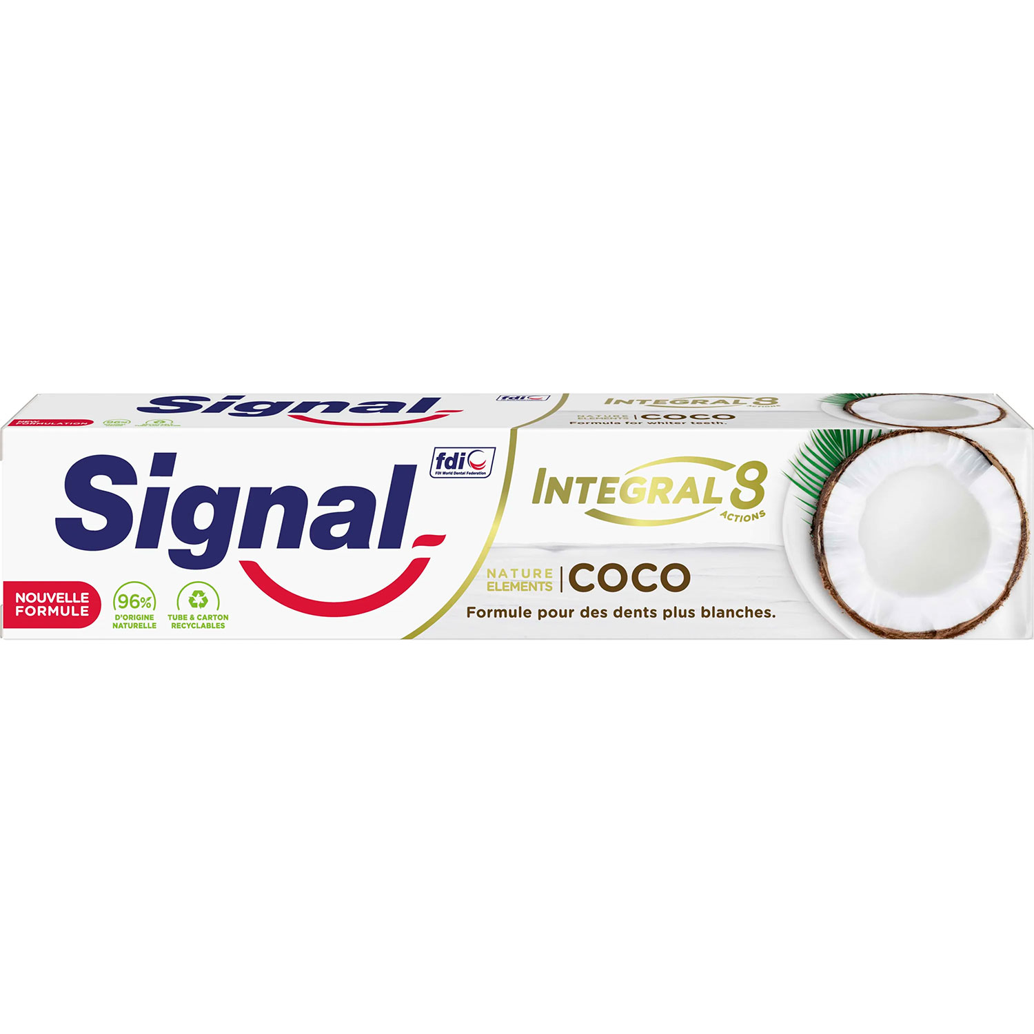 Whitening Tandpasta SIGNAL Integral 8 Nature Elements Coconut 75ml