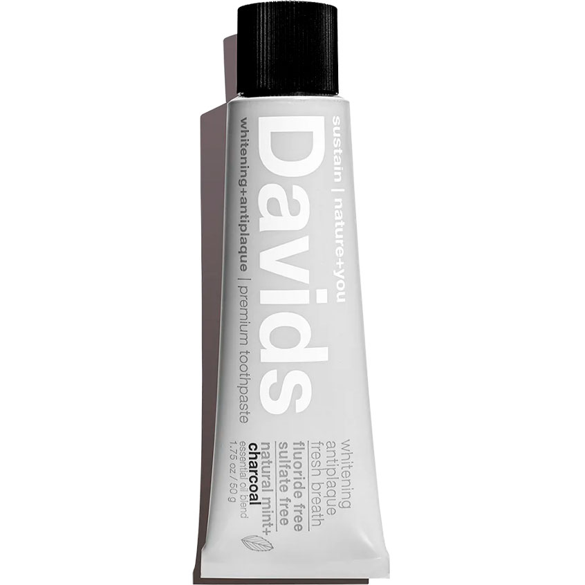 Natürliche Whitening -Zahnpasta DAVIDS Charcoal+Peppermint 50g