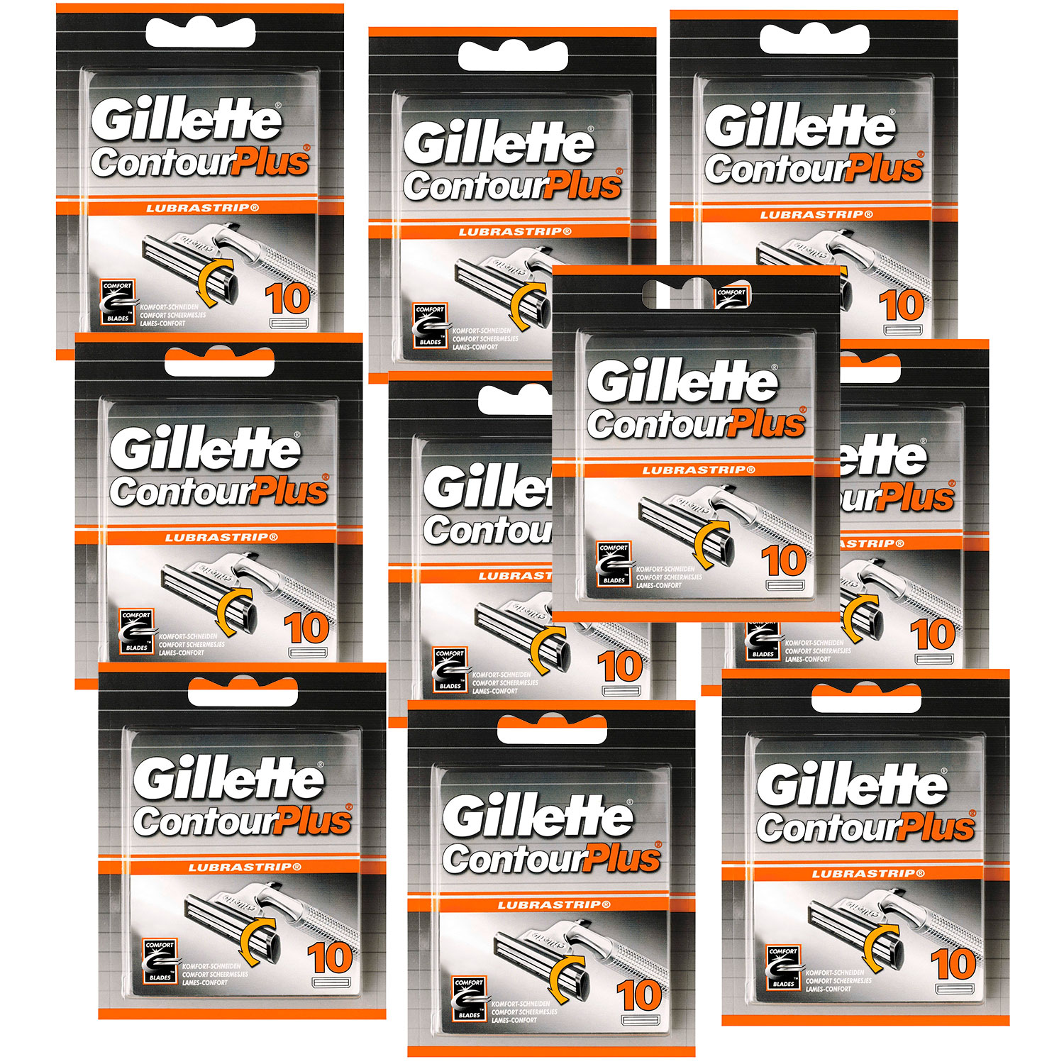 Gillette Rasierklingen 100 Stk. Contour Plus 10 x 10 Stk.