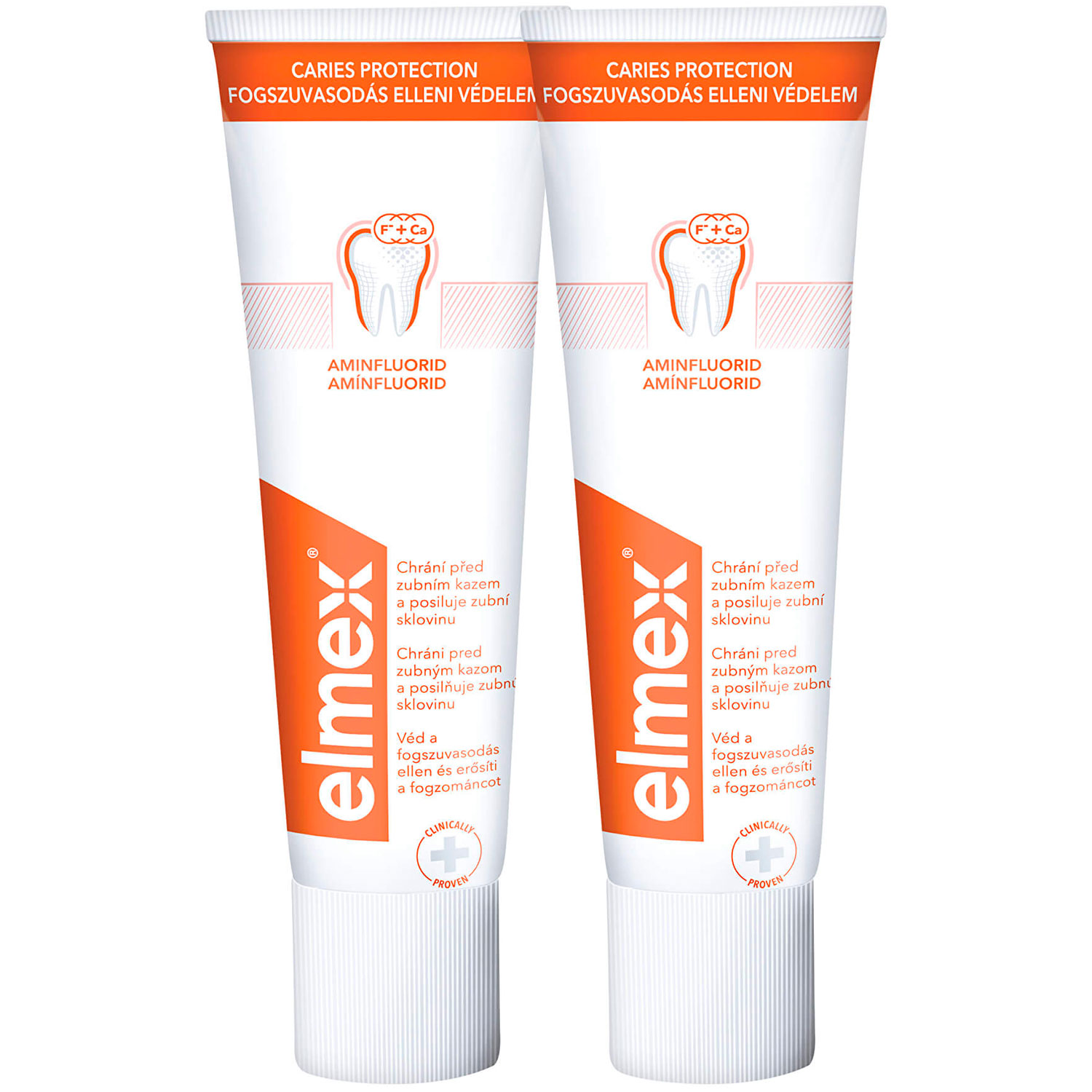 Elmex Original Tandpasta 2 x 75 ml. Anti-caries Aminfluorid - Elmex tandpasta