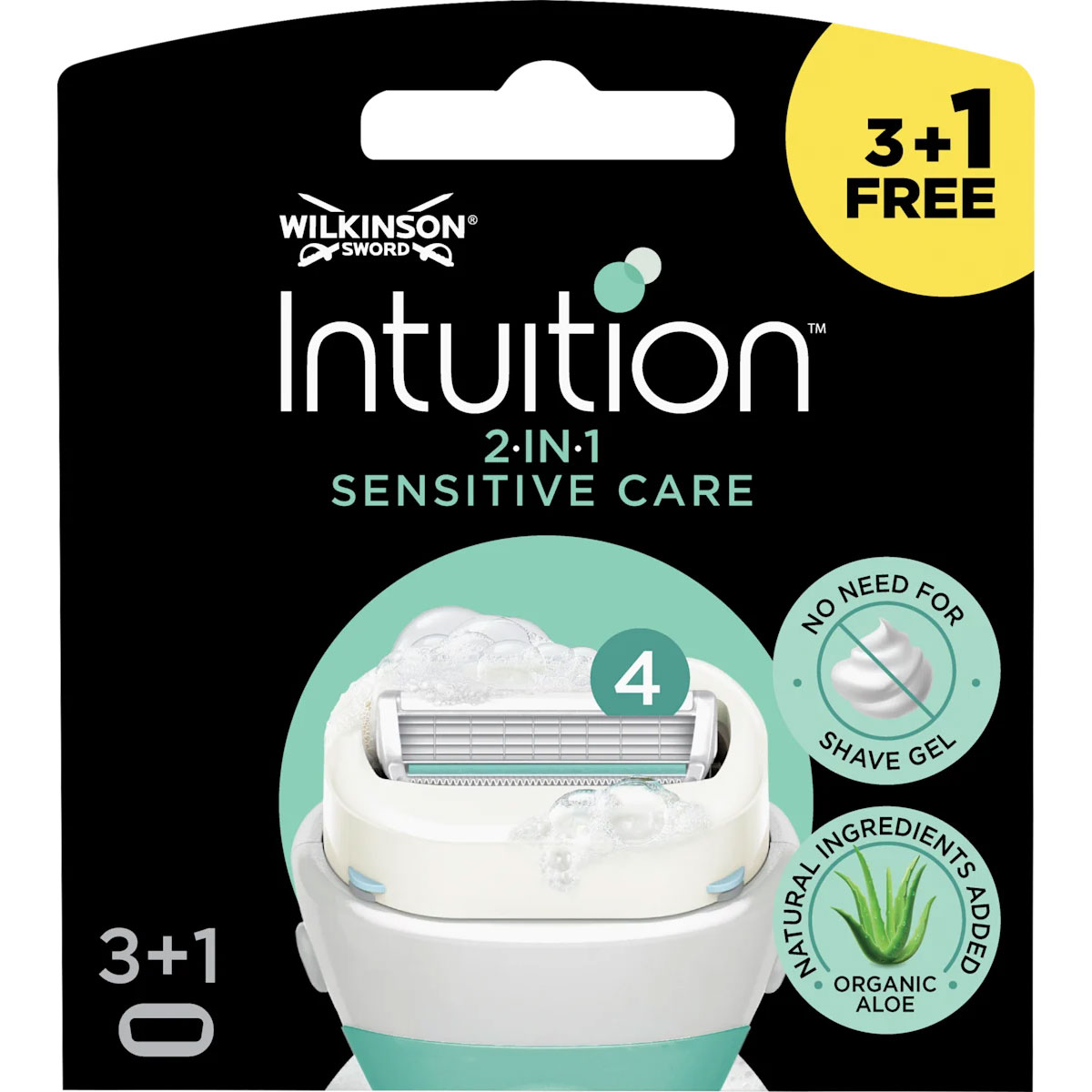 Wilkinson Sword Barberblade Woman Intuition Sensitive Care 4 stk.