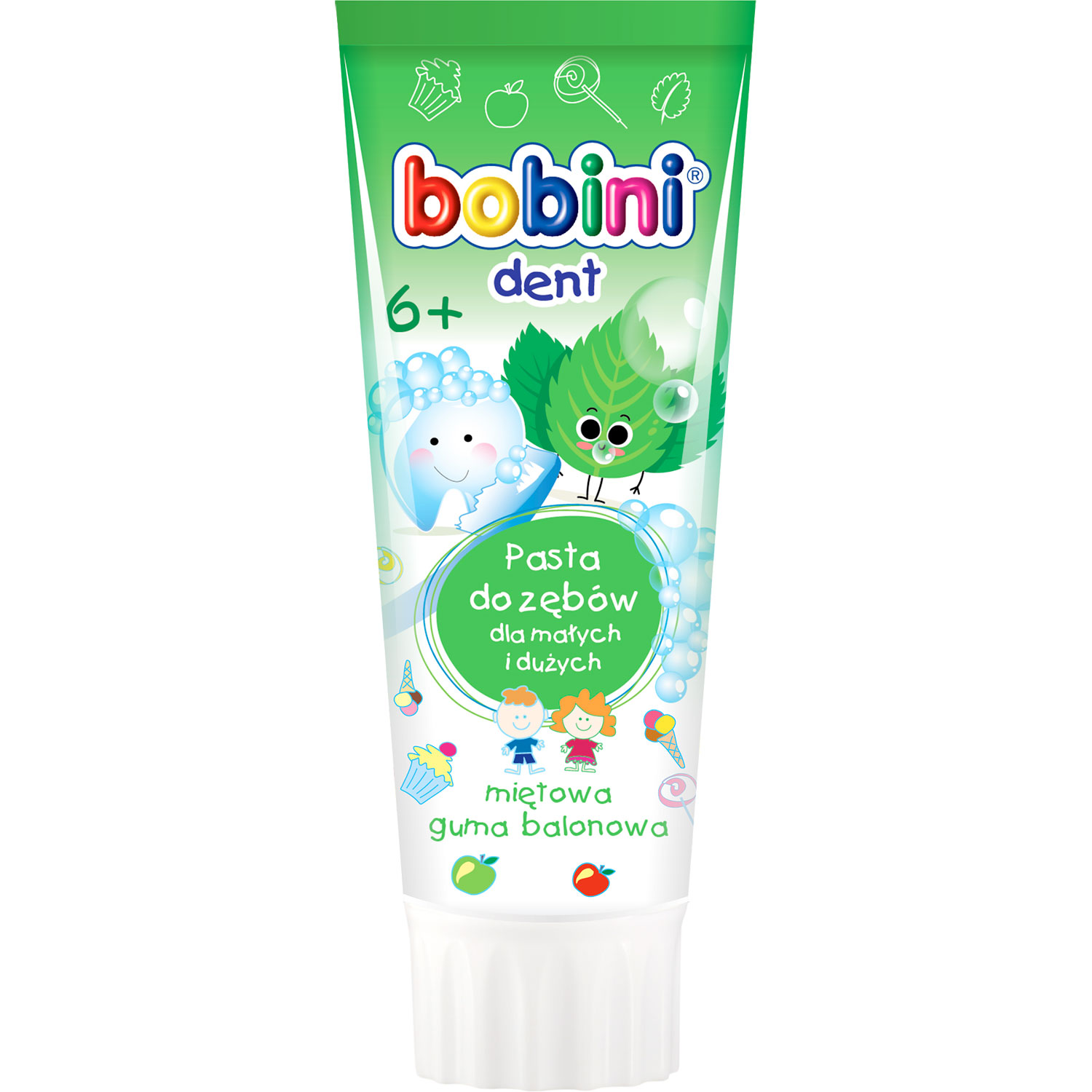Kinderzahnpasta BOBINI Junior Mint Bubblegum 75 ml