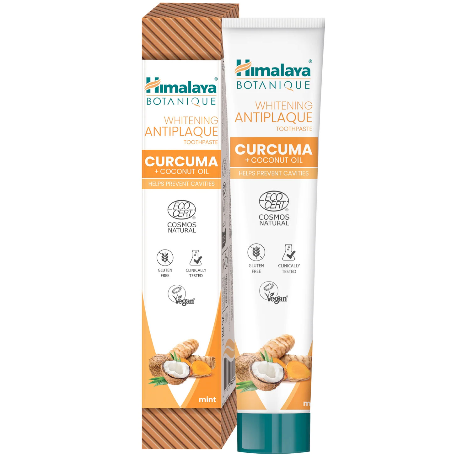 Økologisk Whitening Tandpasta HIMALAYA Botanique Curcuma + Coconut Oil 75 ml