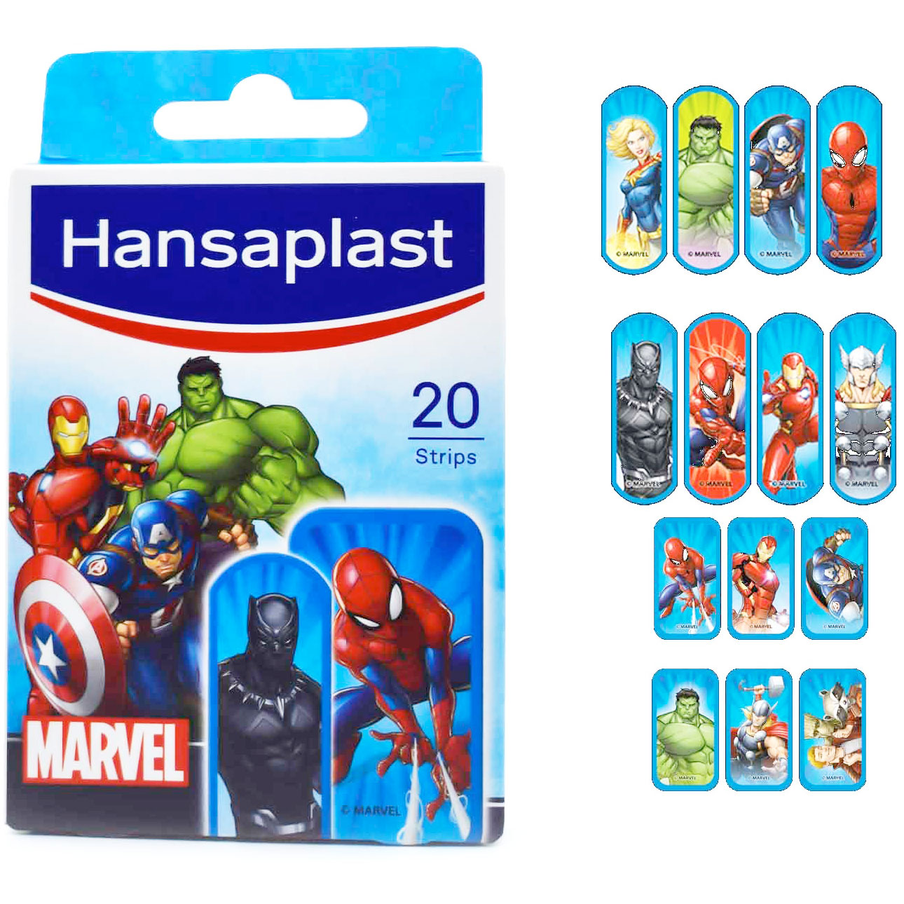 Marvel Avengers Børneplaster HANSAPLAST 20 stk.