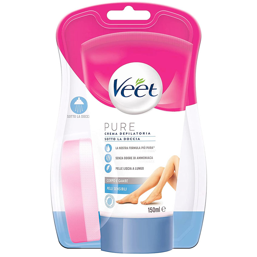 Veet Pure Haarentfernungscreme In der Dusche Sensitive Haut, 150 ml
