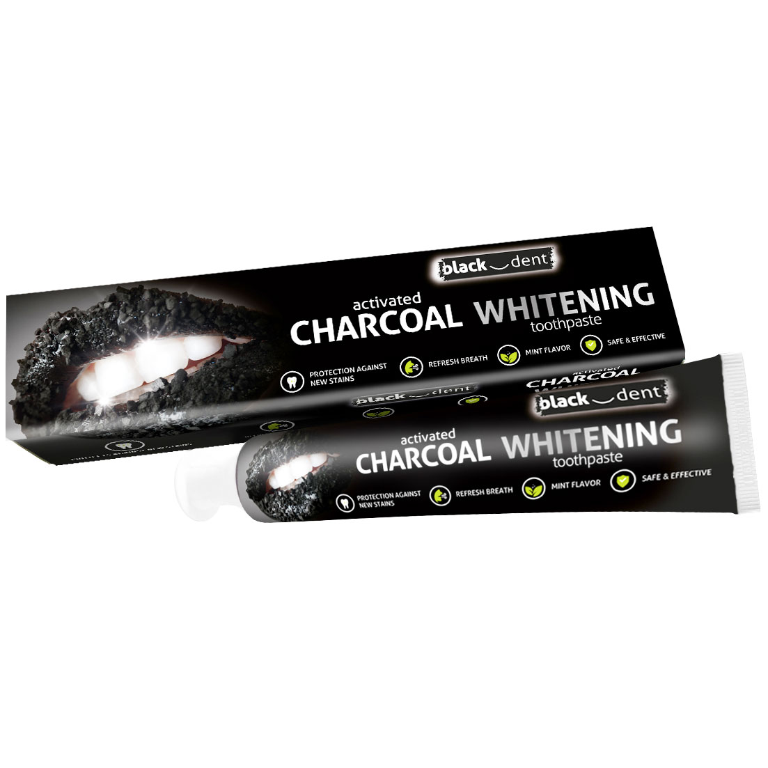 Whitening Tandpasta BLACK-DENT Activated Charcoal 75 ml