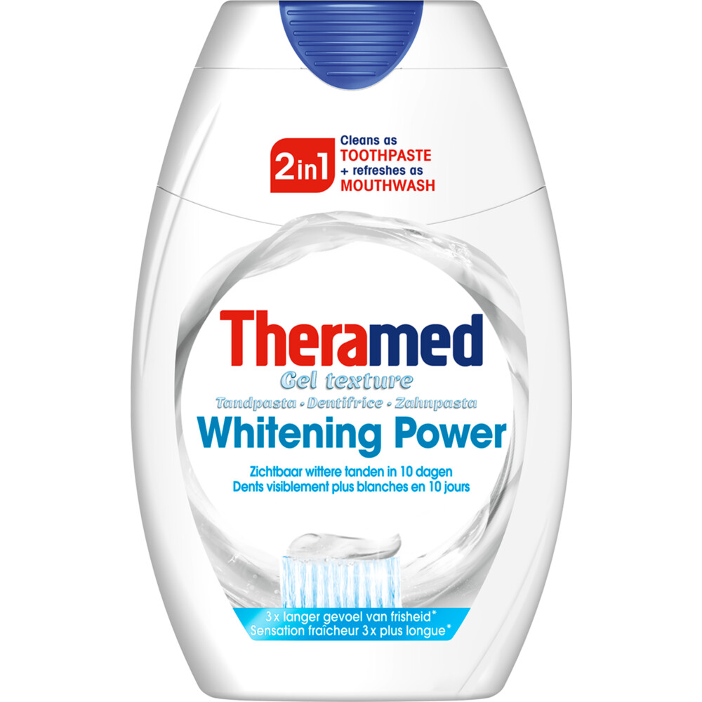 THERAMED 2in1 Whitening Power Tandpasta Gel 75 ml. - TheraMed Tandpasta