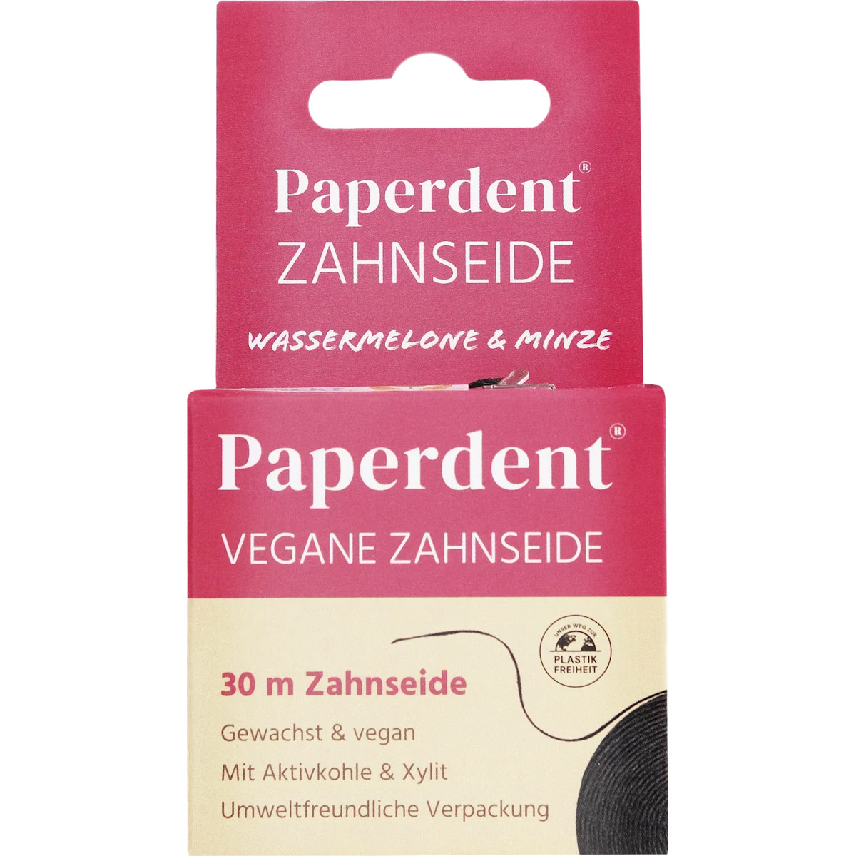PAPERDENT Vegane Xylitol-Zahnseide Watermelon & Mint 30 mtr.