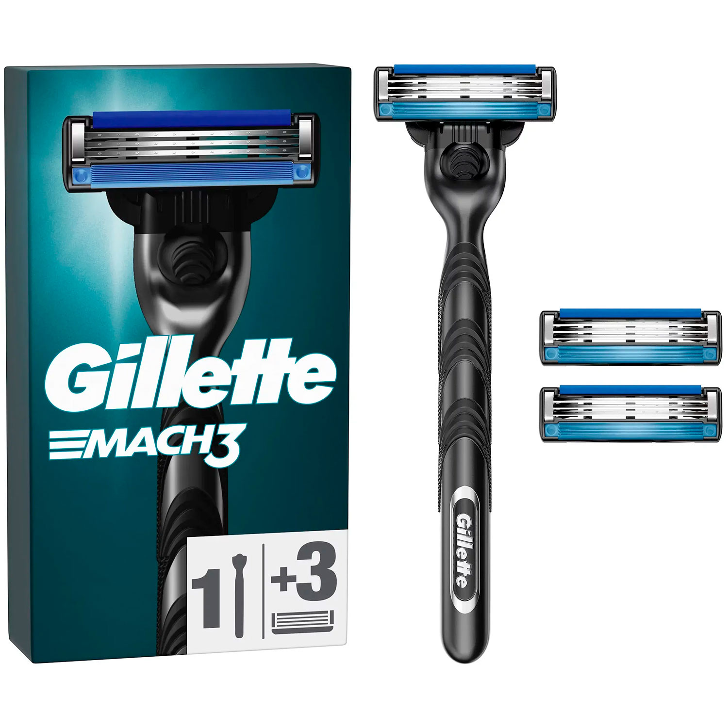 Gillette Mach3 Rasierer, inkl. 3 Rasierklingen