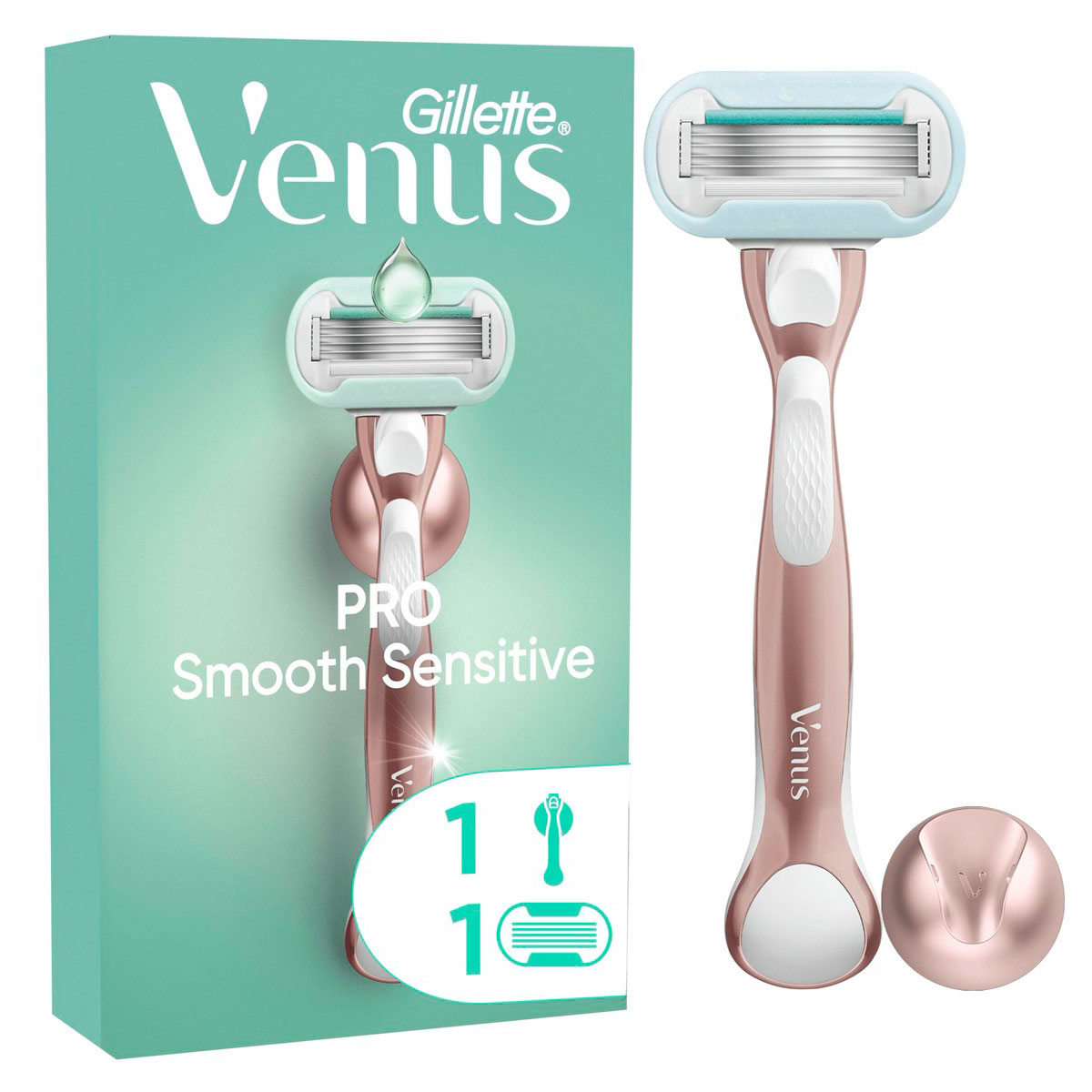 Gillette Venus Pro Rasierer Smooth Sensitive inkl. Wandhalterung