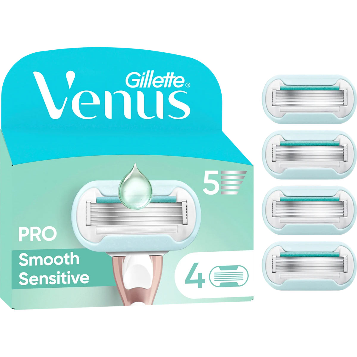 Gillette Venus Pro Smooth Sensitive Rasierklingen 4 Stk.