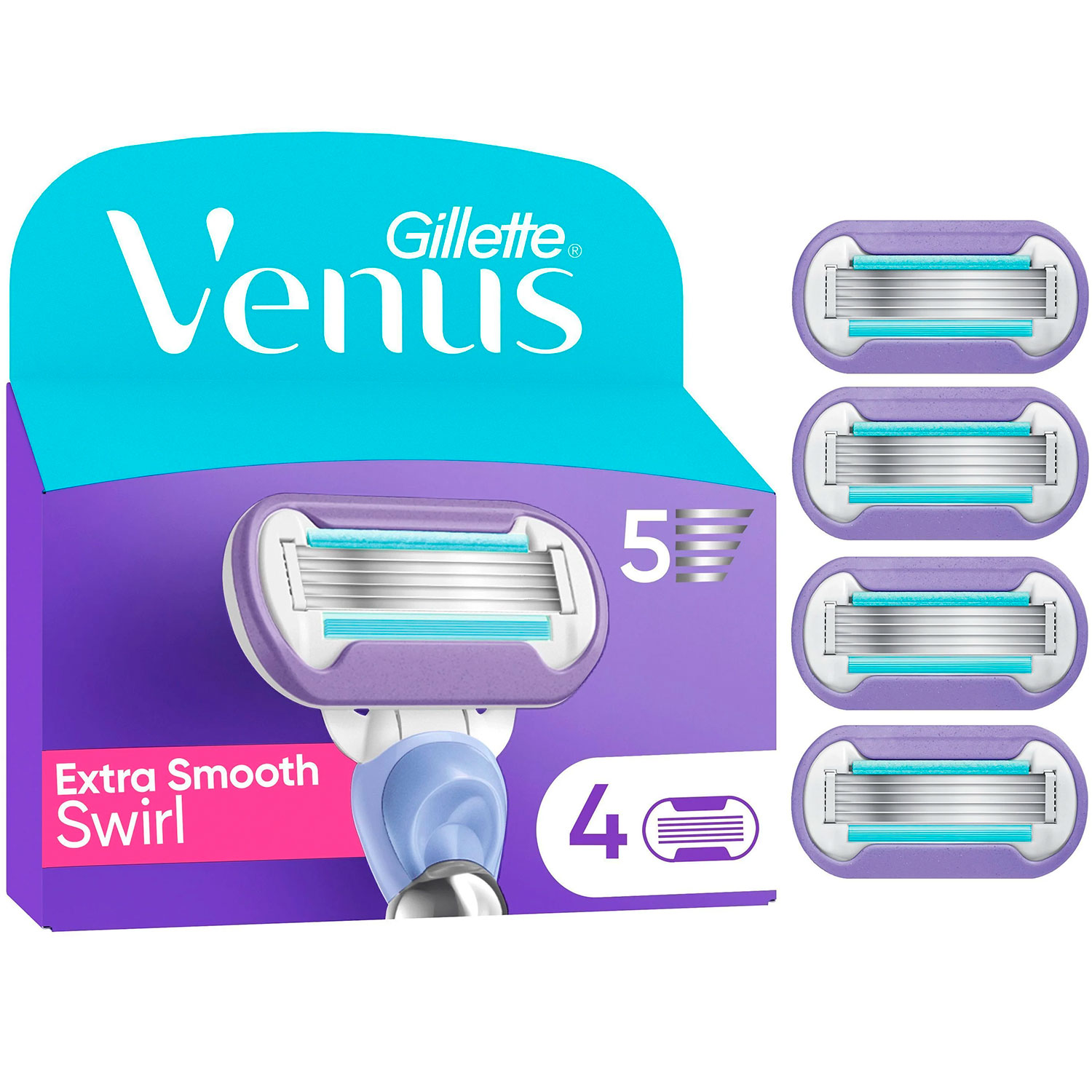 Gillette Venus Extra Smooth Swirl 4-tlg. Rasierklingen