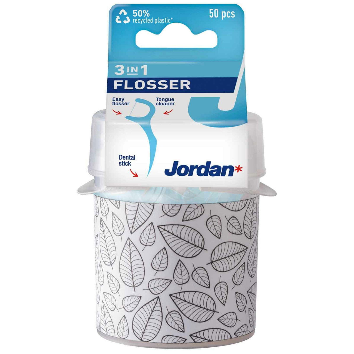 50 Jordan 3-in-1 Flosser Zahnseidenhalterungen in einer Box