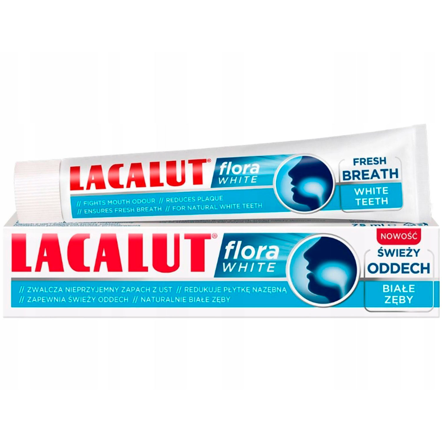 Tandpasta Dårlig Ånde LACALUT Flora Whitening 75 ml. - Lacalut Tandpasta