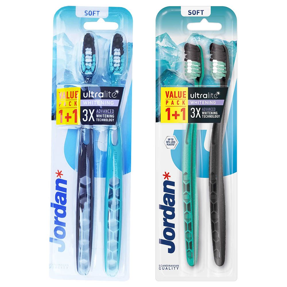 Jordan Whitening Zahnbürsten 2 Stk. UltraLite Soft