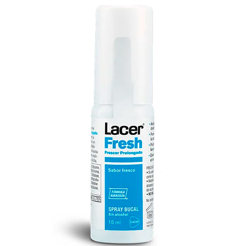 Xylitol Mundspray Wirksam gegen Mundgeruch LACER Verlängerte Freshness 15 ml