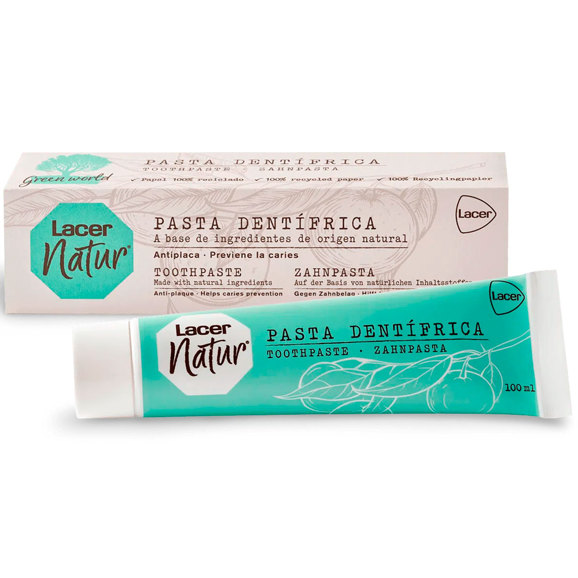 Natürliche Xylitol-Zahnpasta LACER Nature 75 ml