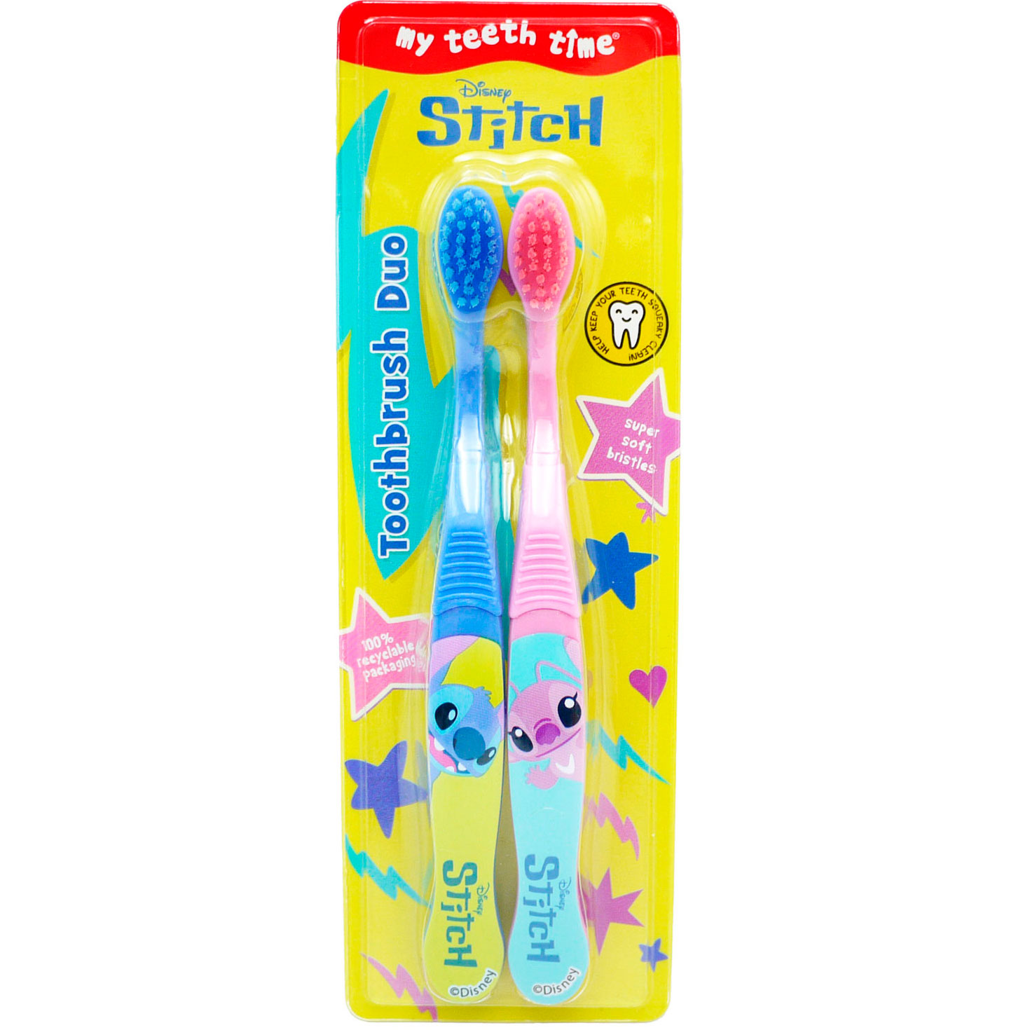 Kinderzahnbürsten 2 Stk. Disney Stitch H&A