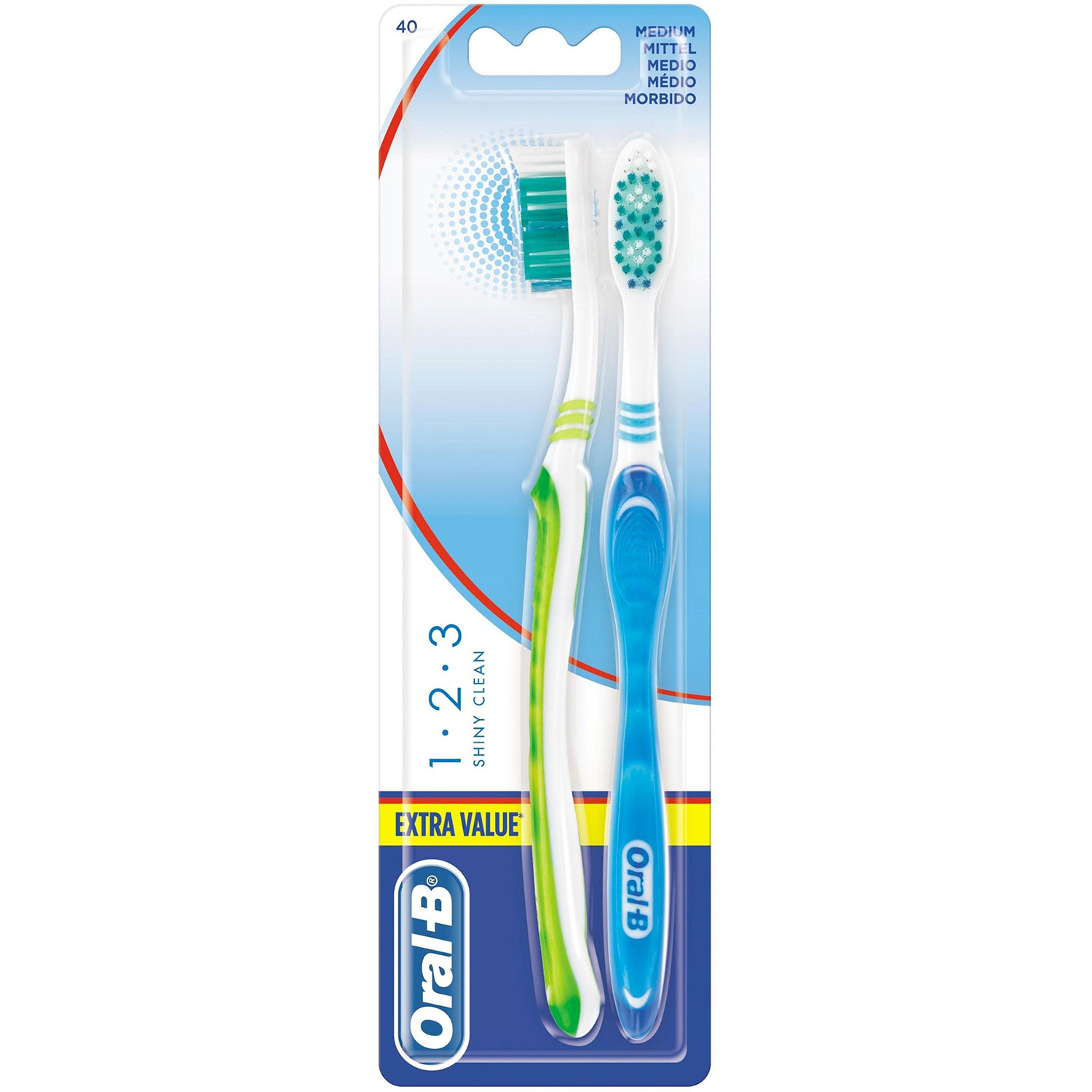 Oral-B Zahnbürsten 2 Stk. Shiny Clean Medium 40