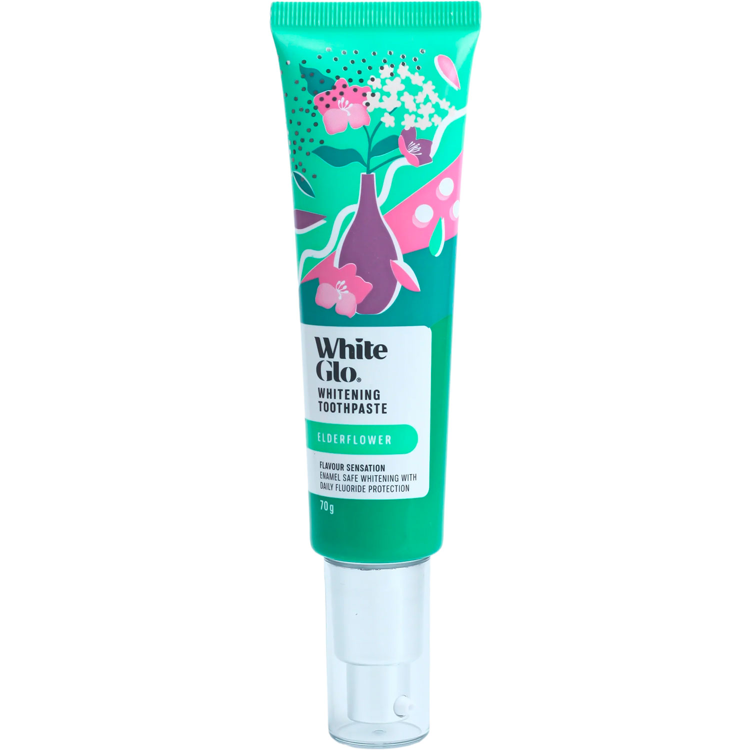 Whitening Zahnpasta WHITE GLO Elderflower 70gr