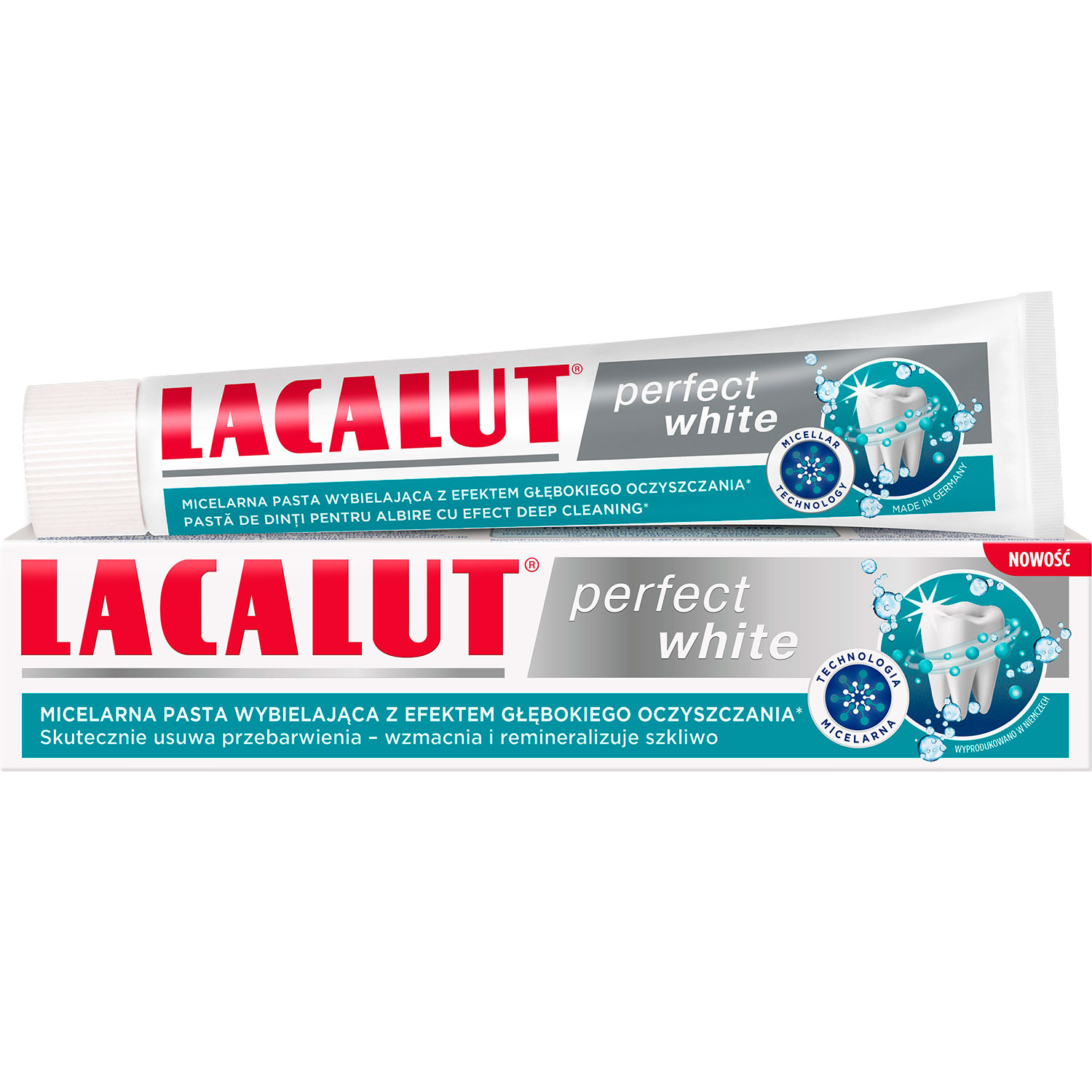 Tandblegning Tandpasta LACALUT Perfect White 75 ml.