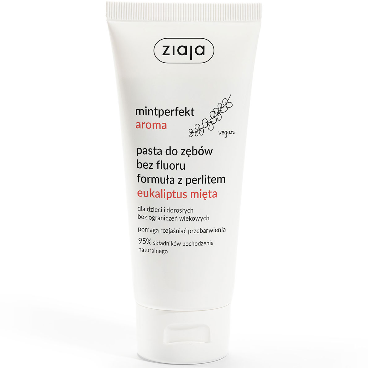 Fluorfri Xylitol Tandpasta ZIAJA MintPerfect Aroma Eucalyptus & Mint 100 ml