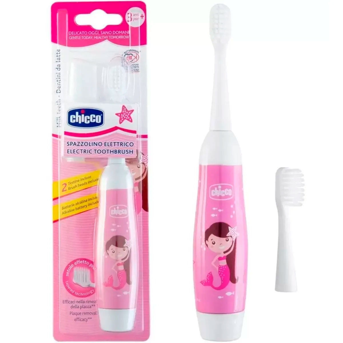 CHICCO Batteri Eltandbørste til Børn fra 3 År - Pink