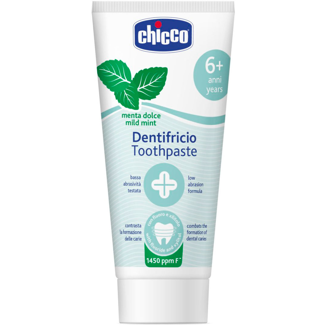 Børnetandpasta Xylitol CHICCO Sweet Mint fra 6 år - 50 ml