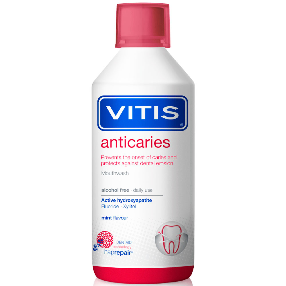Hydroxylapatit-Mundspülung VITIS Anti-Caries Xylitol 500 ml