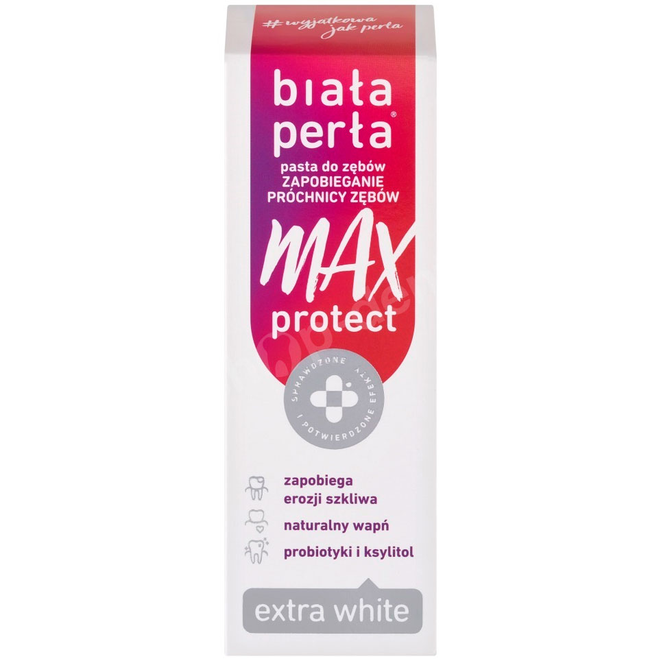 Zahnaufhellende Zahnpasta BIALA PERLA Max Project Xylitol Extra White 75 ml.