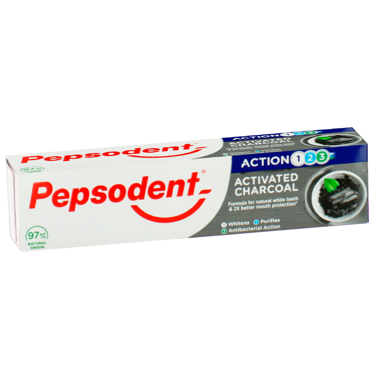PEPSODENT Whitening Zahnpasta mit Aktivkohle, 75 ml.