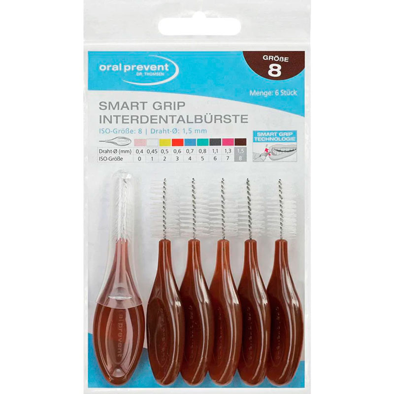 Interdentalbürsten ORAL PREVENT 6 Stk. Smart Grip 1,5 mm ISO 8