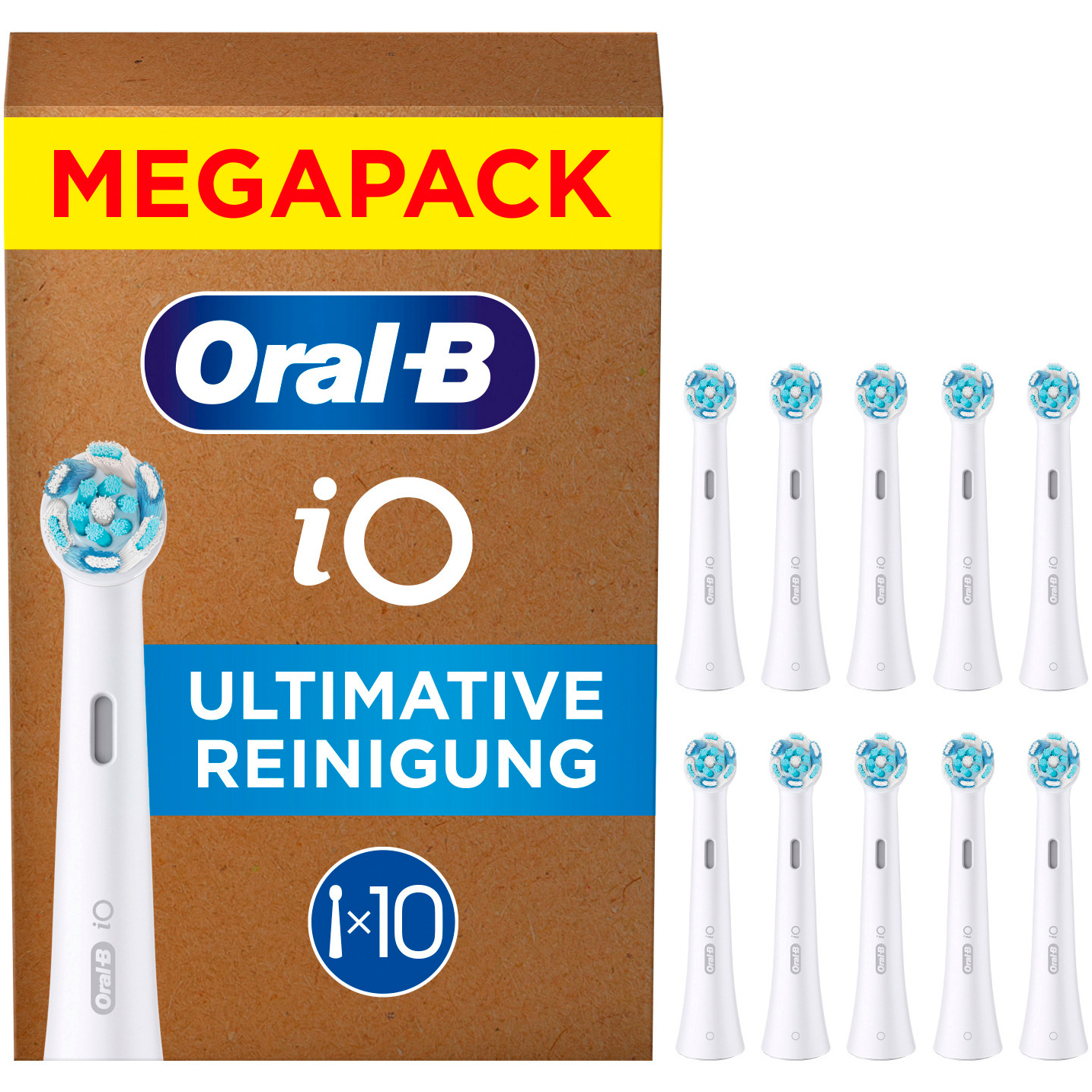 Oral-B iO Ultimate Clean 10 stk. Børstehoveder White - Oral-B Ultimate Clean Børstehoveder - Tandbørster