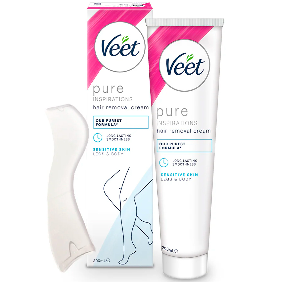 VEET Pure Haarentfernungscreme Legs & Body Sensitive Skin 200 ml