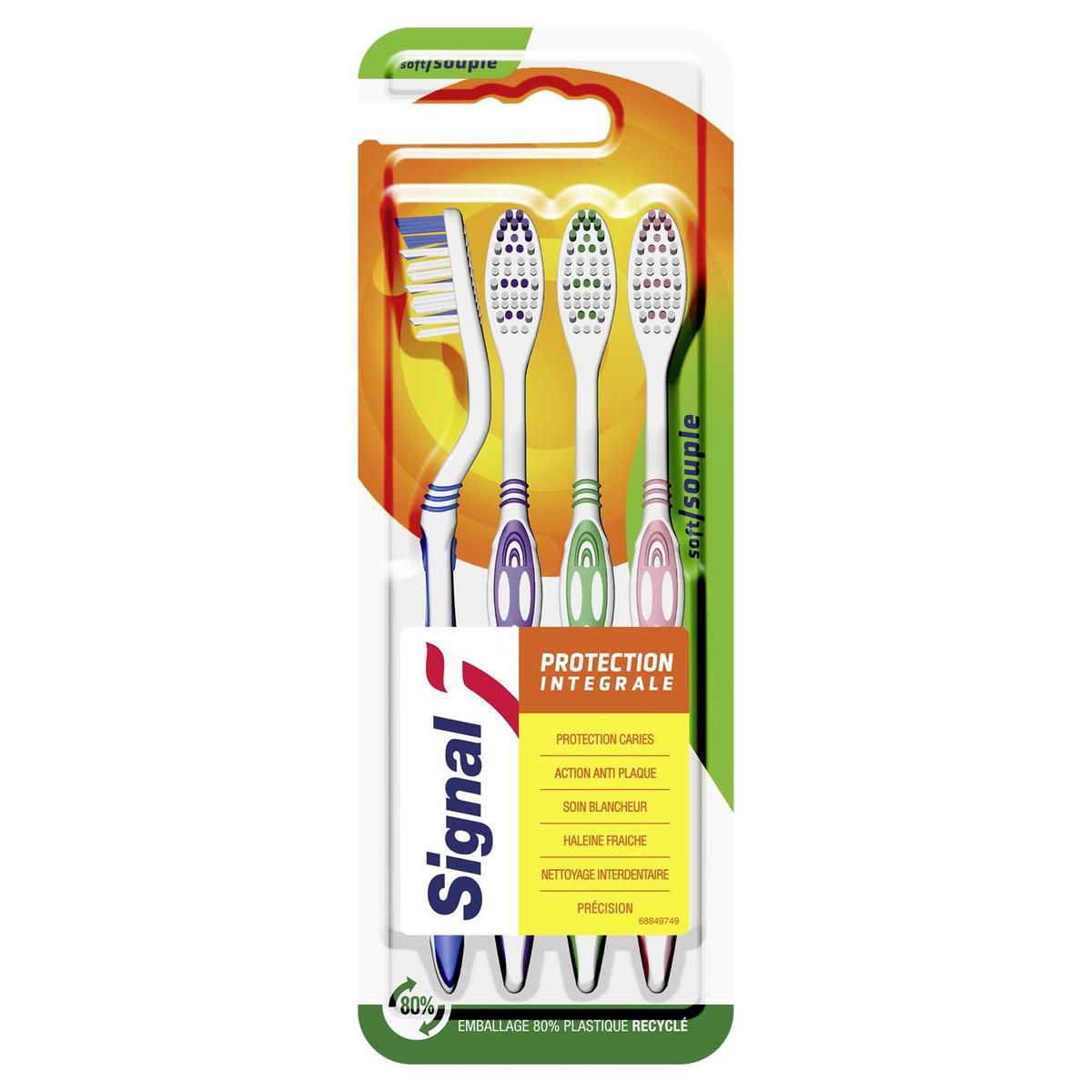 SIGNAL Zahnbürsten 4 Stück Protection Integrale Soft