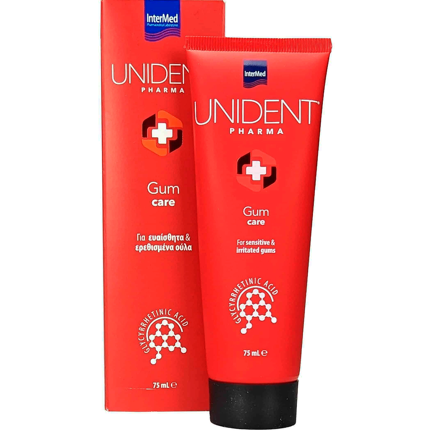 Tandpasta til Følsomt og Irriteret Tandkød UNIDENT Gum Care 75ml