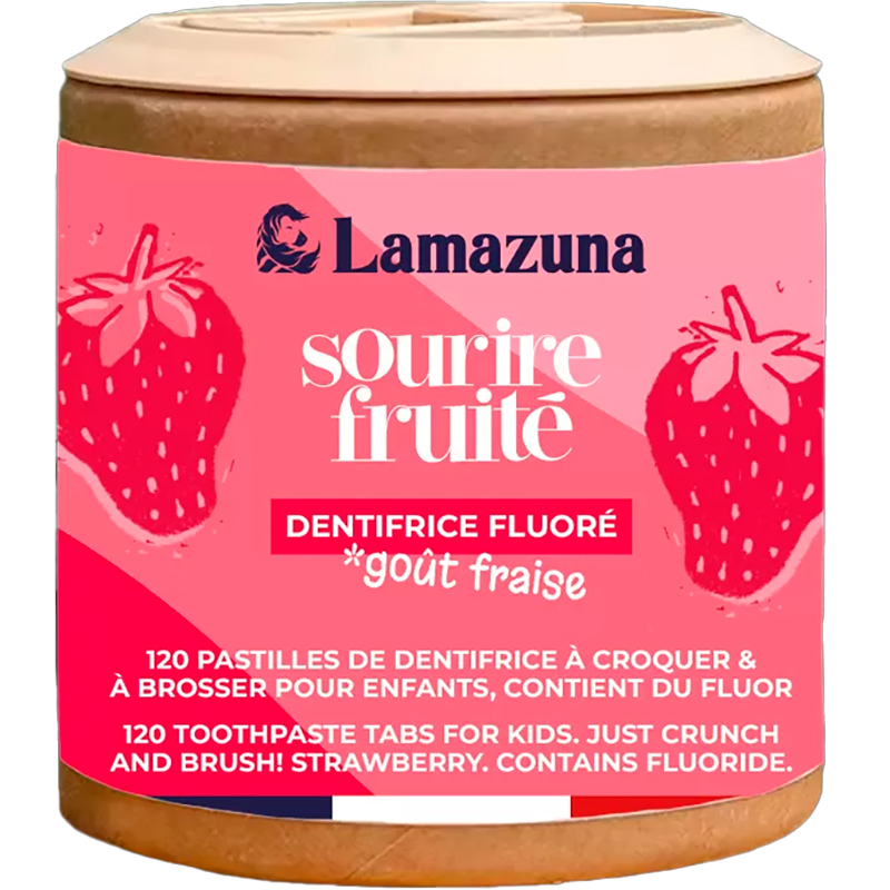 Zahnpastatabletten für Kinder LAMAZUNA Strawberry 120 Stk.