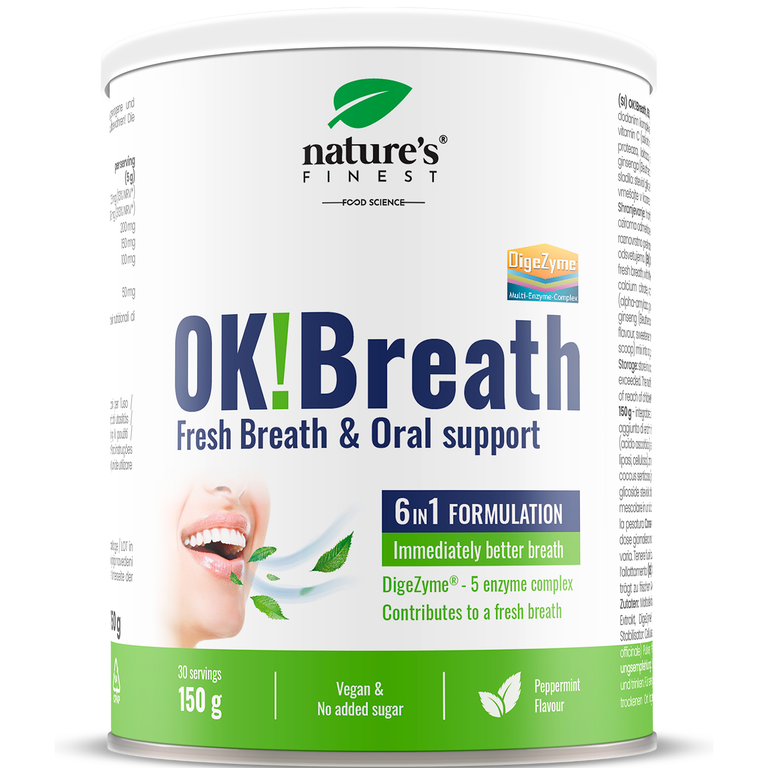 Nature's Finest OK!Breath Natural Fresh Breath & Oral Support 150g