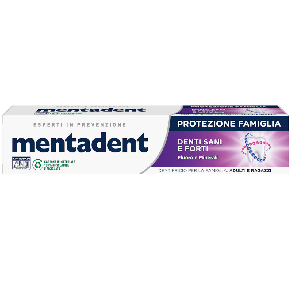 Mentadent Tandpasta Family Protection Healthy & Strong Teeth 75 ml