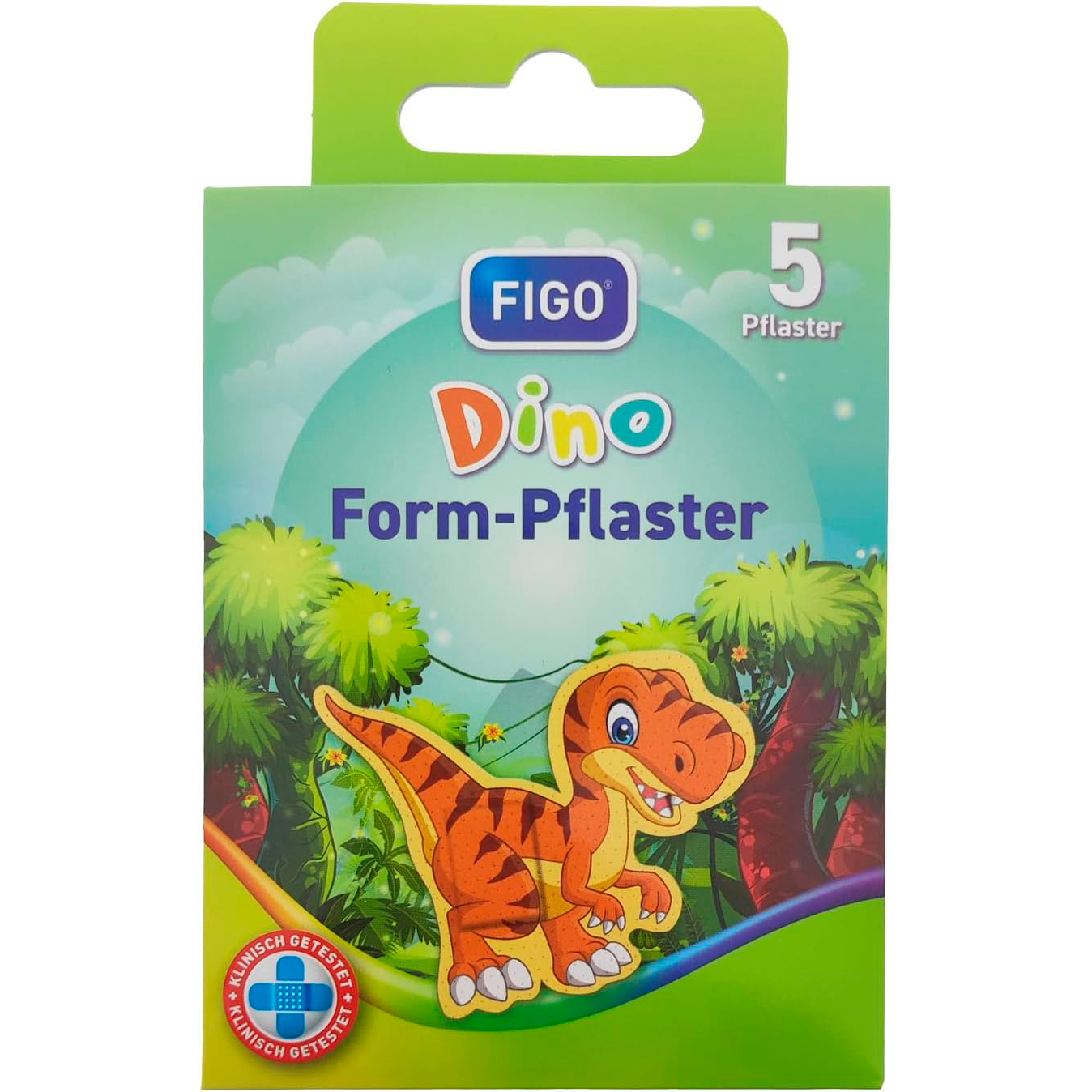 Kinderpflaster FIGO in Dino-Form 5 Stk.