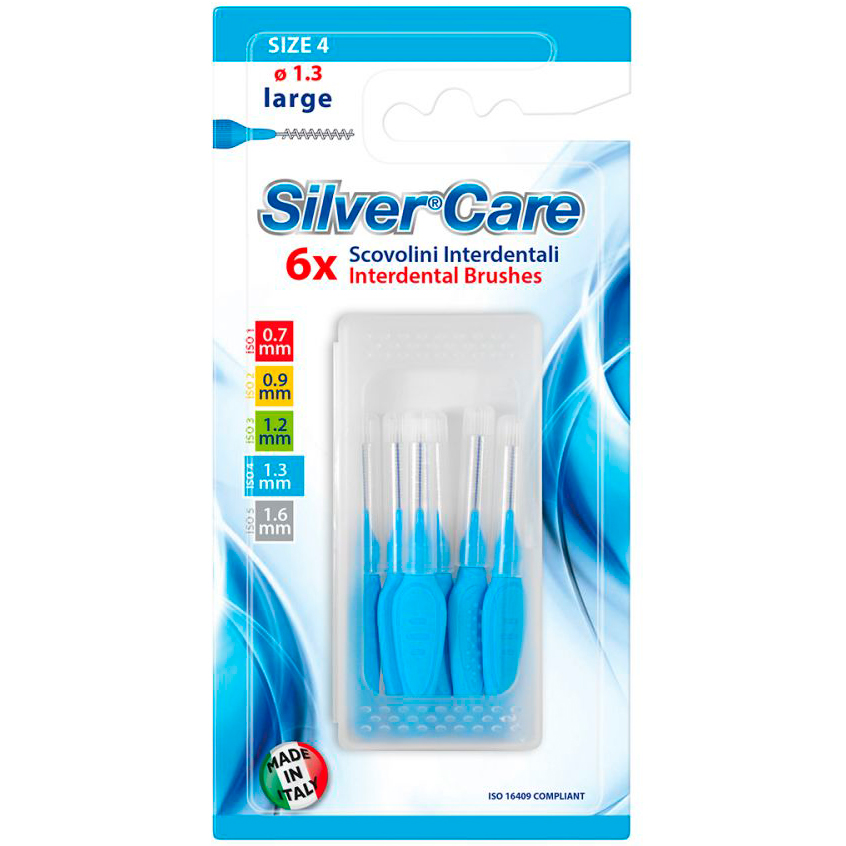 Mellemrumsbørster 6 stk. SILVERCARE Large 1.3 mm ISO 4